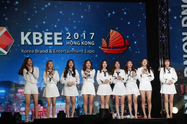 Membri Del Gruppo Femminile Sudcoreano Gugudan Partecipano Evento Lancio Hong — Foto Stock