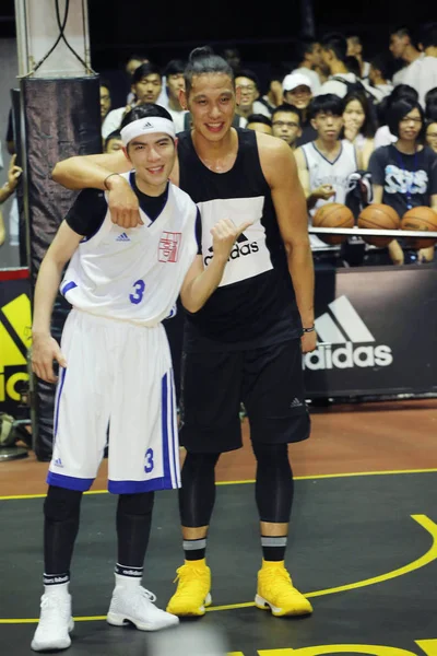 Taiwan Out Nba Star Jeremy Lin Brooklyn Nets Right Taiwanese — Stock Photo, Image