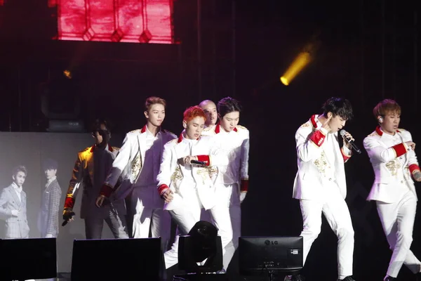 Members South Korean Boy Group Btob Perform Concert Hong Kong — Stock Photo, Image