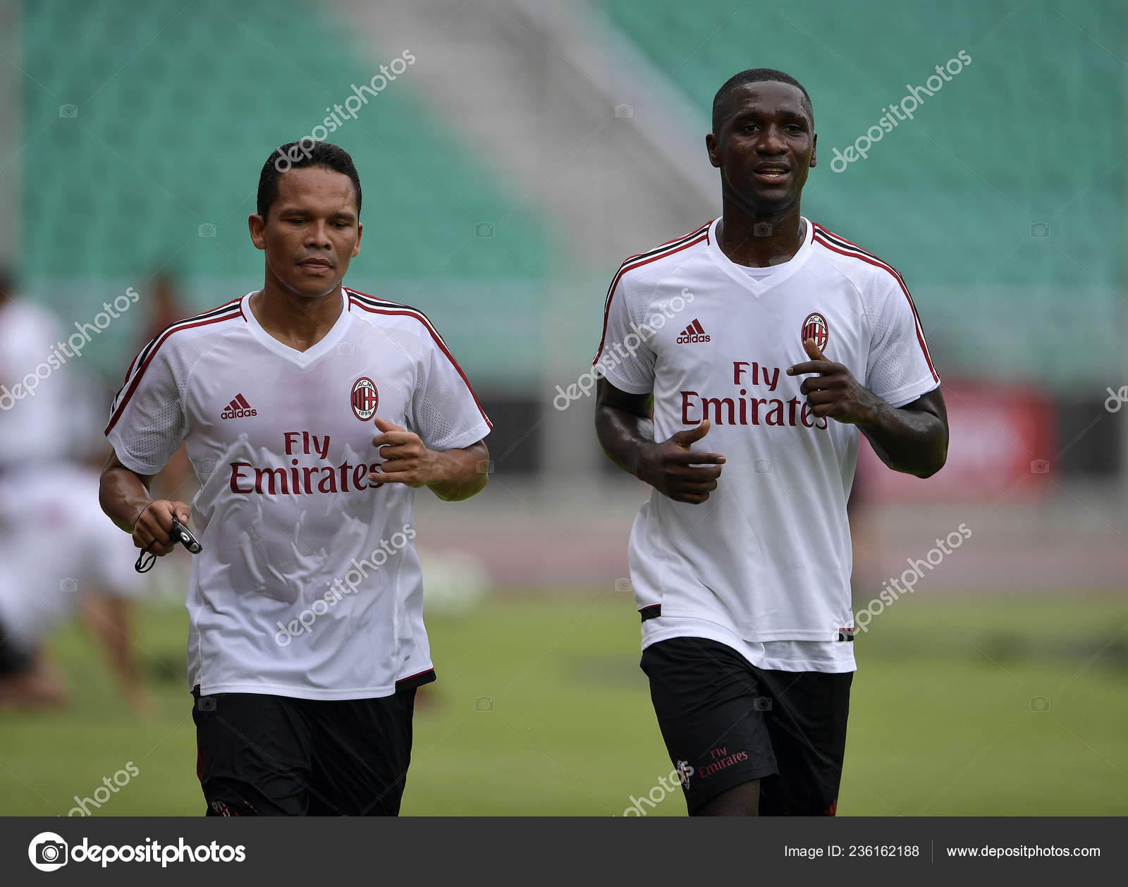 Carlos Bacca Left Cristian Zapata Milan Take Part Training Session Stock Editorial Photo C Chinaimages 236162188