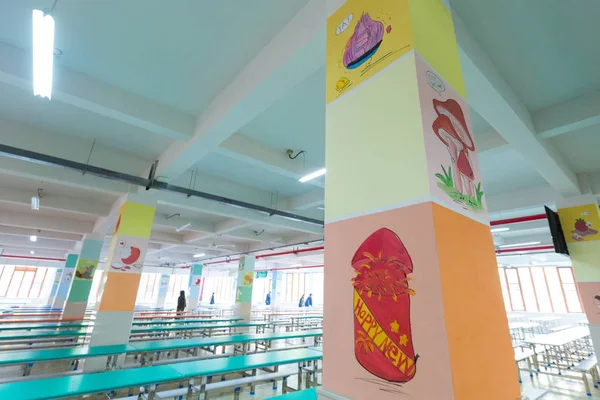 Interior View Canteen Colorful Primary New Semester Hangzhou City East — Stock Photo, Image