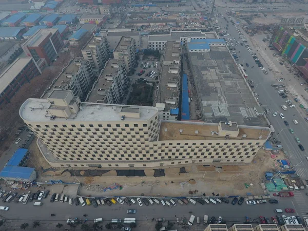 Letecký Pohled Loď Tvaru Parníku Režengzhou Střední Čínské Provincii Henan — Stock fotografie