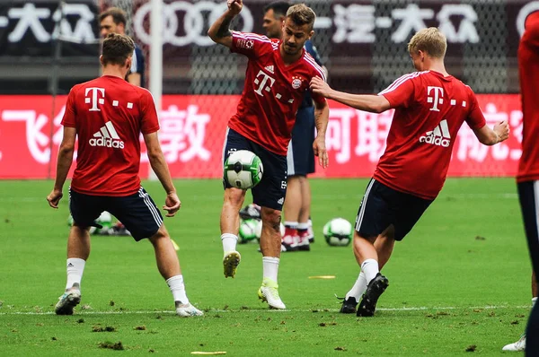 Les Joueurs Bayern Munich Participent Une Séance Entraînement Pour Coupe — Photo
