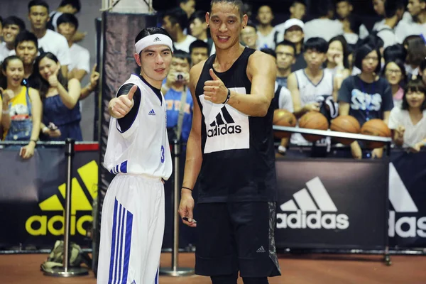 Tajvan Nba Csillag Jeremy Lin Brooklyn Nets Jobb Tajvani Énekes — Stock Fotó