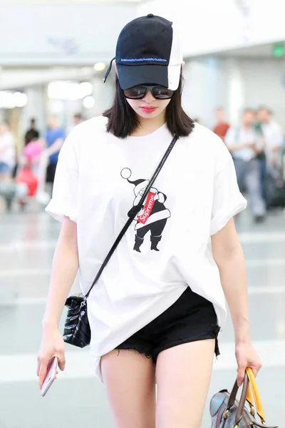 Cantante Actriz China Victoria Song Song Qian Representa Aeropuerto Internacional — Foto de Stock