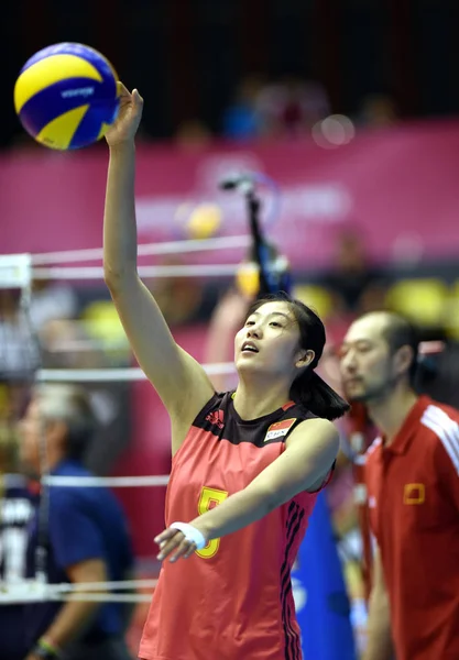 Gao China Spikes United States Pool Group Match Fivb Volleyball — Stock Photo, Image