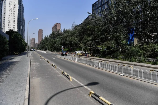 Vista Calle Desconocida Que Lleva Nombre Del Estudiante Arte Chino —  Fotos de Stock