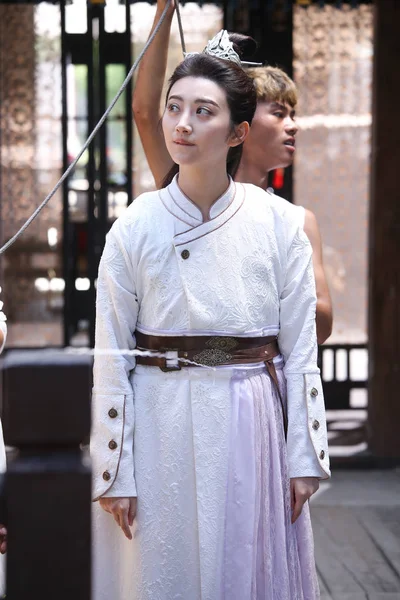 Chinese Actress Jing Tian Pictured Filming Session Set Her New — Stock Photo, Image