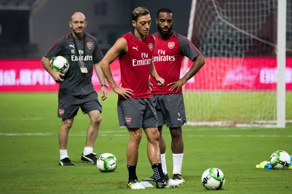 Giocatore Calcio Tedesco Mesut Ozil Dell Arsenal Partecipa Una Sessione — Foto Stock