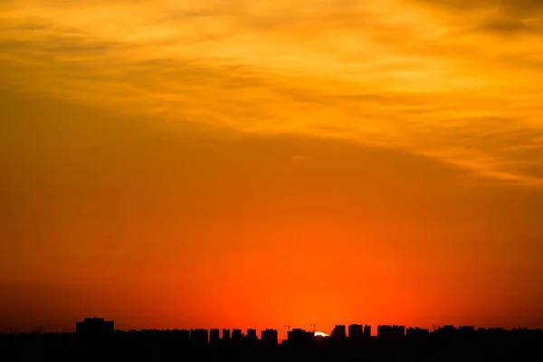 Vista Brilho Manhã Céu Pequim China Fevereiro 2017 — Fotografia de Stock