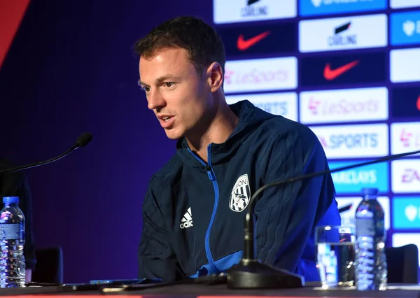 Giocatore Calcio Nordirlandese Jonny Evans Del West Bromwich Albion Partecipa — Foto Stock