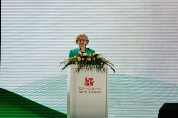 Irina Bokowa Dyrektora Generalnego Unesco Mówi Podczas 2017 Jack Wiejskich — Zdjęcie stockowe