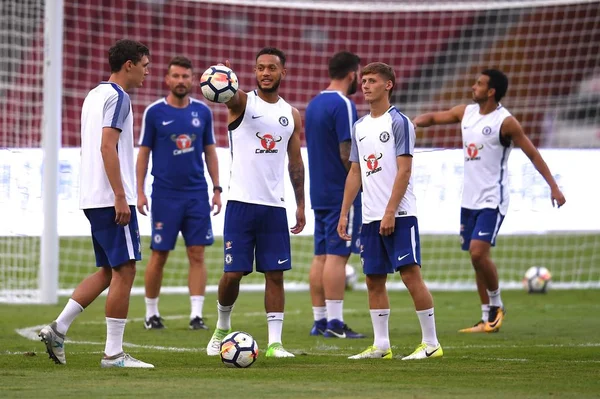 Spieler Von Chelsea Teilnahme Einem Training Für Das Londoner Derby — Stockfoto