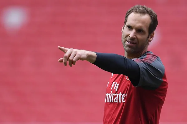 Giocatore Calcio Ceco Petr Cech Dell Arsenal Partecipa Una Sessione — Foto Stock