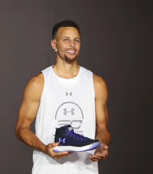 Nba Csillag Stephen Curry Golden State Warriors Részt Vesz Egy — Stock Fotó