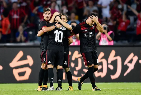 Spelers Van Bayern München Vieren Het Scoren Van Een Doelpunt — Stockfoto