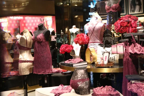 View Lingerie Display Victoria Secret Flagship Store Huaihai Road Shanghai — Stock Photo, Image