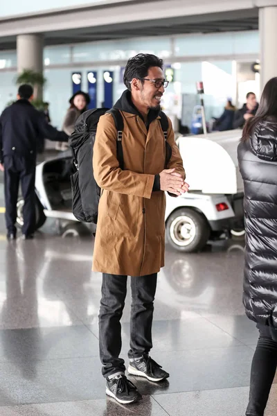 Japán Színész Ryu Kohata Képen Pekingi Capital International Airport Pekingben — Stock Fotó
