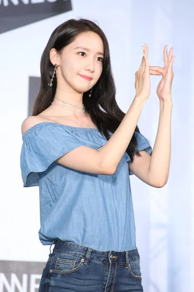 Южнокорейской Идол Группы Girls Generation Принимает Участие Рекламном Мероприятии Connect — стоковое фото