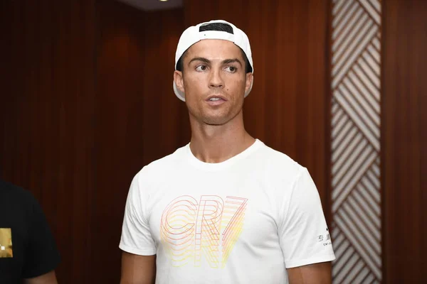 Futbolista Portugués Cristiano Ronaldo Del Real Madrid Fotografiado Antes Del —  Fotos de Stock