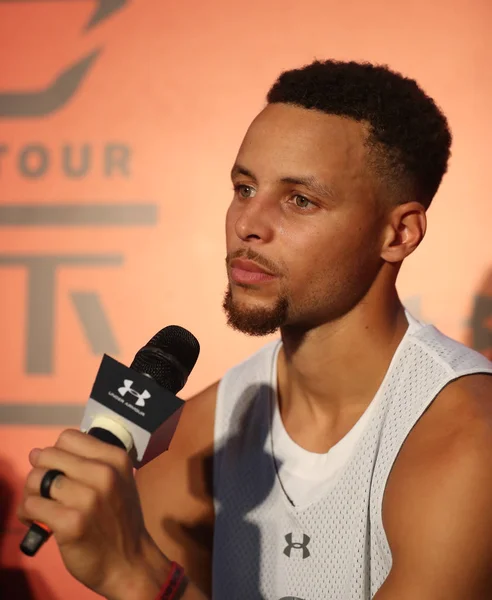 Nba Star Stephen Curry Golden State Warriors Speaks Fan Meeting — Stock Photo, Image
