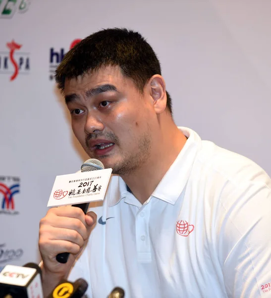 Pensiunan Bintang Basket Cina Yao Ming Ketua Chinese Basketball Association — Stok Foto
