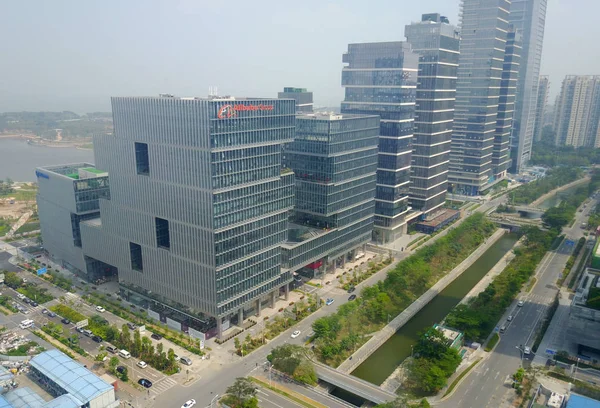 Logo Alibaba Group Pictured Rooftop Office Building Shenzhen City South — Stock fotografie