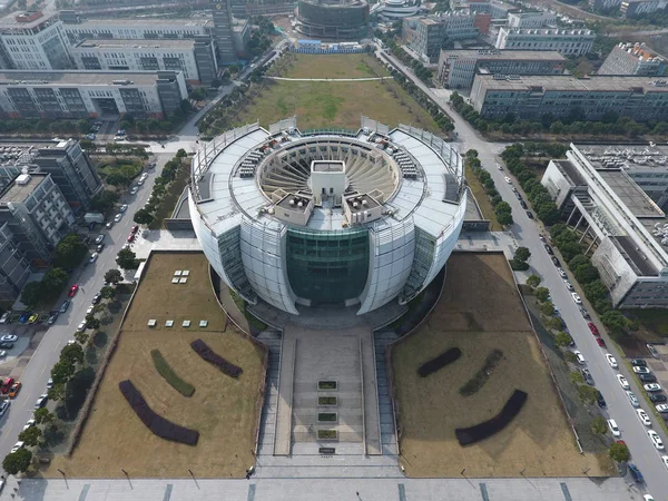 Vista Aérea Biblioteca Binglin Universidad Suzhou Ciudad Suzhou Provincia Jiangsu — Foto de Stock