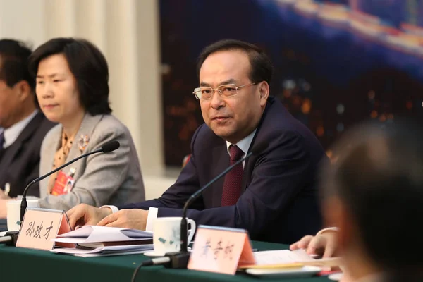 Sun Zhengcai Sekreterare Chongqing Kommunala Kommittén För Kommunist Partiet Kina — Stockfoto