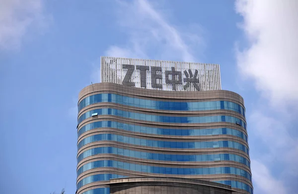 Zte Corporation Székháza Épületének Megtekintése Shenzhen Városában Dél Kína Guangdong — Stock Fotó