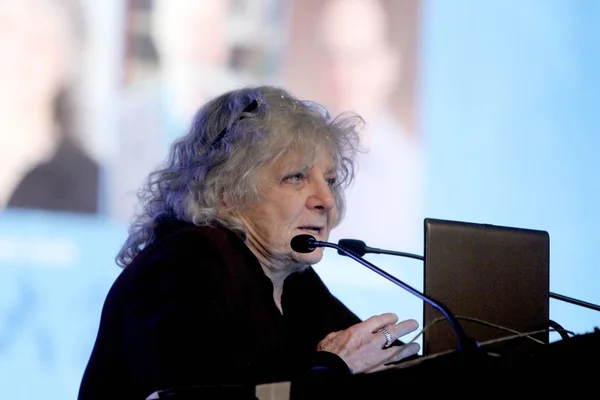 Cristallographe Israélienne Ada Yonath Lauréate Prix Nobel Chimie 2009 Prononce — Photo