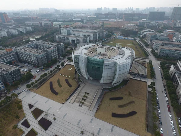 Vista Aérea Biblioteca Binglin Universidad Suzhou Ciudad Suzhou Provincia Jiangsu — Foto de Stock