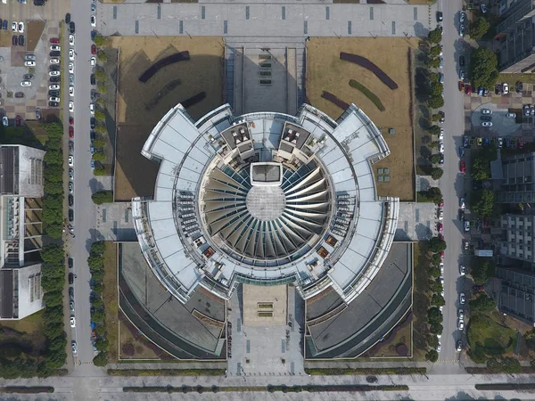 Légifotó Binglin Könyvtár Suzhou Egyetem Suzhou Város Kelet Kínai Jiangsu — Stock Fotó