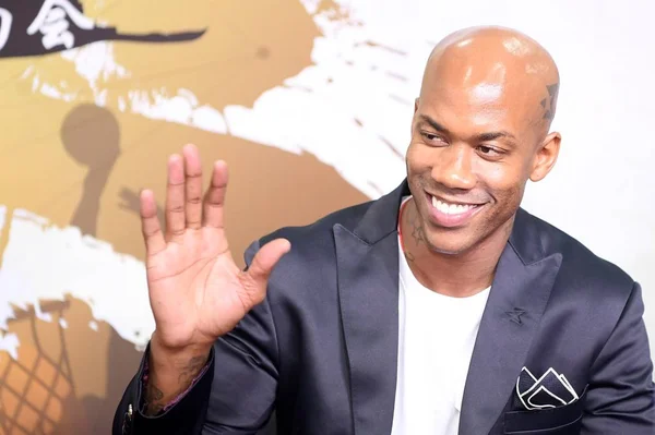 Pemain Bola Basket Amerika Stephon Xavier Marbury Menghadiri Konferensi Pers — Stok Foto