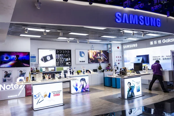 Vista Una Tienda Samsung Shanghai China Diciembre 2018 —  Fotos de Stock