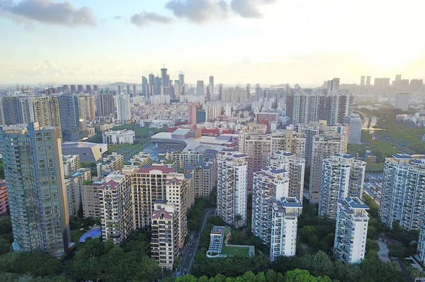 Vista Edificios Residenciales Gran Altura Edificios Oficinas Distrito Nanshan Ciudad — Foto de Stock