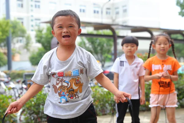 Menino Nove Anos Idade Fan Xiaoqin Apelidado Mini Jack Por — Fotografia de Stock