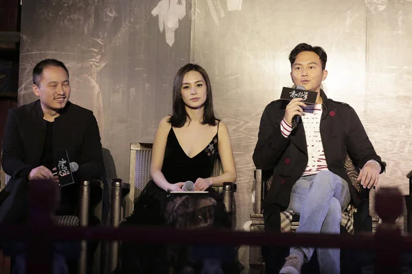 Hong Kong Actor Julian Cheung Right Singer Actress Gillian Chung — Stock Photo, Image