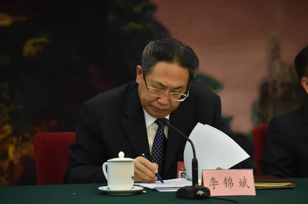 Jinbin Sekreterare Anhui Provinsiella Kommittén För Kommunistiska Partiet Kina Cpc — Stockfoto