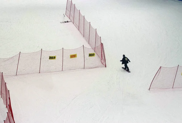 Turista Gosta Esquiar Harbin Wanda Ski Park Maior Estância Esqui — Fotografia de Stock