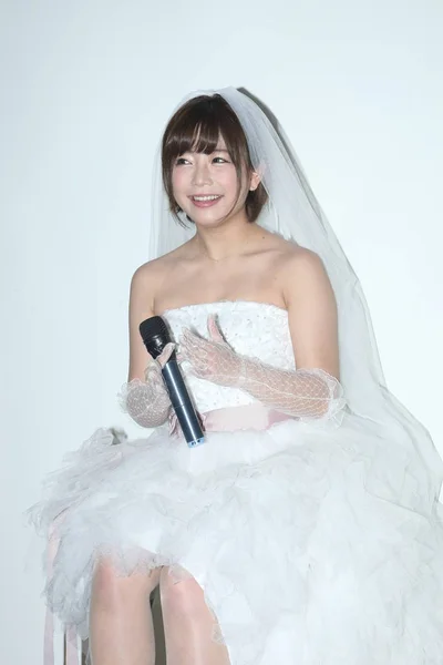 Japanese Idol Model Mana Sakura Attends Press Conference Promote Her — Stock Photo, Image