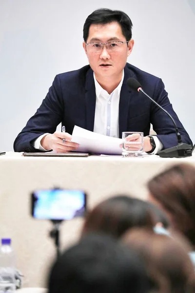 Pony Huateng Presidente Ceo Tencent Holdings Ltd Habla Una Conferencia —  Fotos de Stock