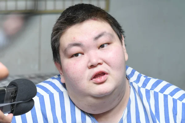 Year Old Man Huang Tao Pseudonym Who Believed Heaviest Man — Stock Photo, Image