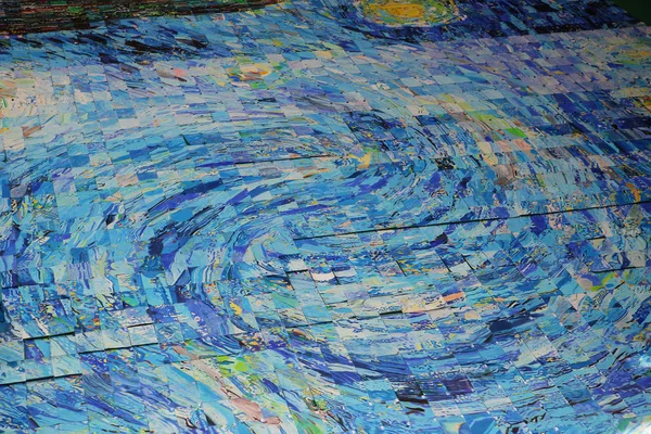Obrovská Koláž Zobrazující Mistrovské Dílo Vincenta Van Gogha Době Kdy — Stock fotografie