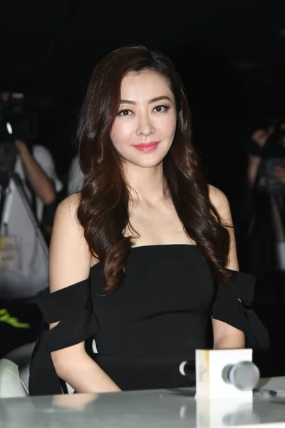 Hong Kong Fashion Model Actress Lynn Hung Attends 2017 Miss — Stock Photo, Image