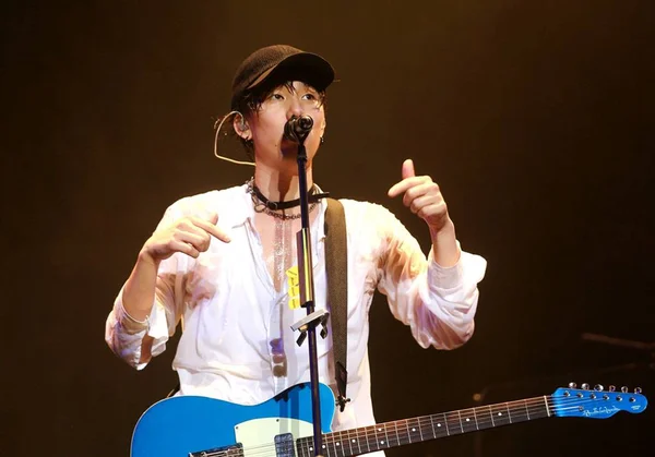 Japoński Rock Band Radwimps Wykonuje Jego Koncercie Szanghaju Chiny Lipca — Zdjęcie stockowe