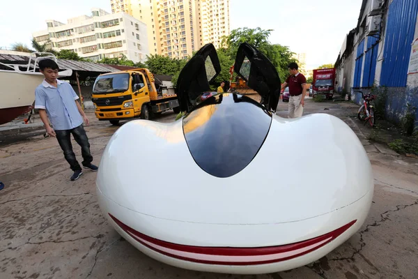 Carro Esportivo Elétrico Caseiro Xing Long Inventado Pelo Entusiasta Carro — Fotografia de Stock