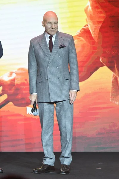 Brytyjski Aktor Patrick Stewart Uczęszcza Konferencji Prasowej Aby Promować Jego — Zdjęcie stockowe