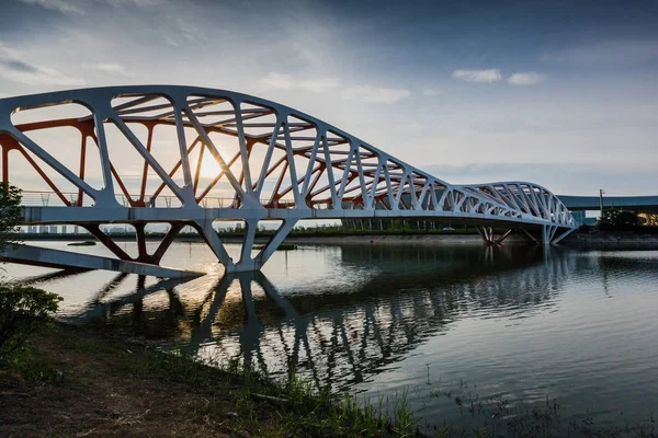 Blick Auf Die Regenbogenbrücke Der Nähe Des Olympischen Jugend Sportparks — Stockfoto