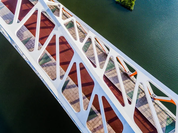 Vue Aérienne Pont Rainbow Près Parc Sportif Olympique Jeunesse Bout — Photo